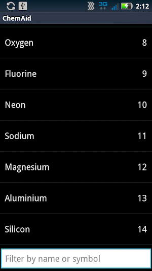 ChemAid Periodic Table Screenshot 0