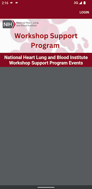 NHLBI Workshop Support Program Screenshot 1