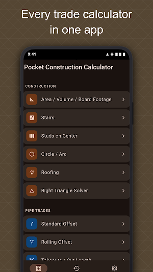 Pocket Construction Calculator Screenshot 0