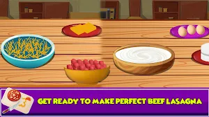 Beef Lasagna Maker Kitchen: Pasta Cooking Games Screenshot 1