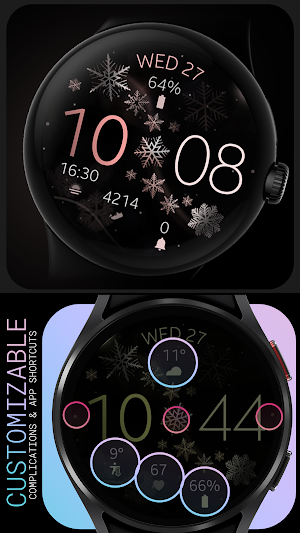 Snowflake Winter Watch Face Screenshot 2