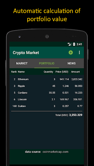 Cryptocurrency - Prices, Portf Screenshot 3