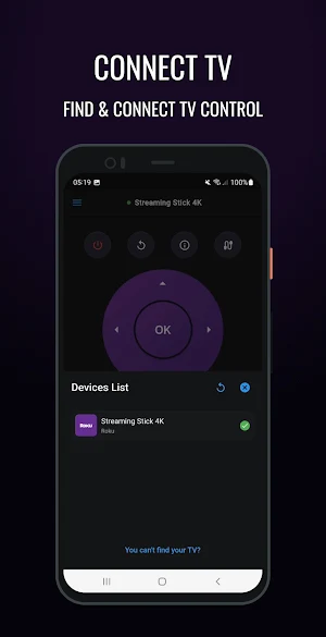 Remote control for Roku TV Screenshot 1