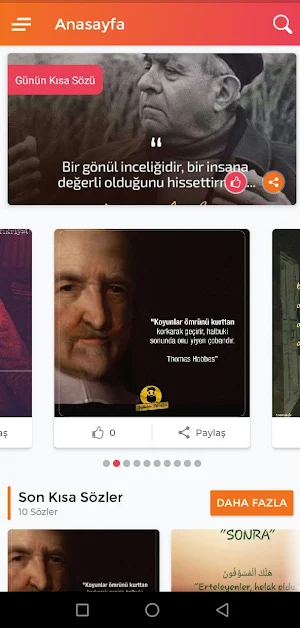 Kısa Sözler & Alıntılar Screenshot 0