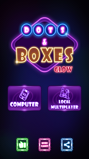 Dots & Boxes Glow: Offline Multiplayer Board Game Screenshot 0
