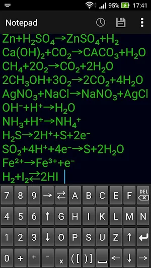 Chemical equation keyboard B Screenshot 1