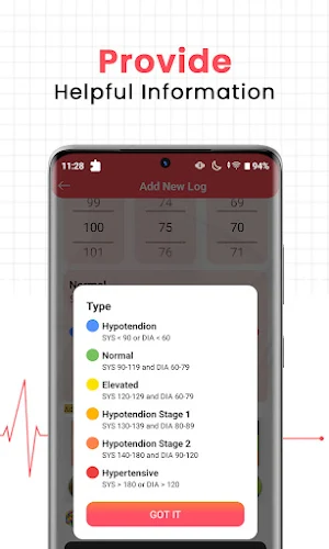 Blood Pressure Log and Guide Screenshot 2