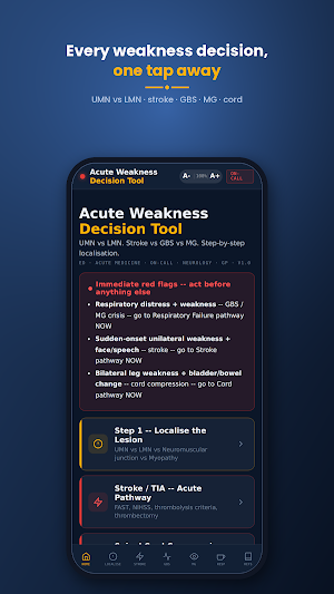 Acute Weakness Decision Tool Screenshot 0