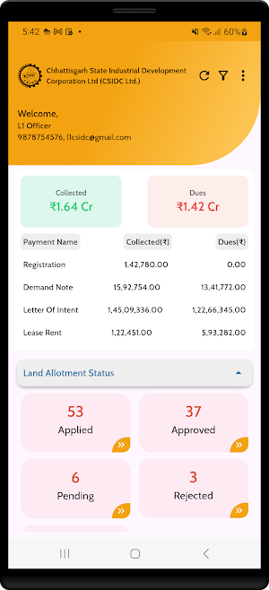 CSIDC Land Management Screenshot 3