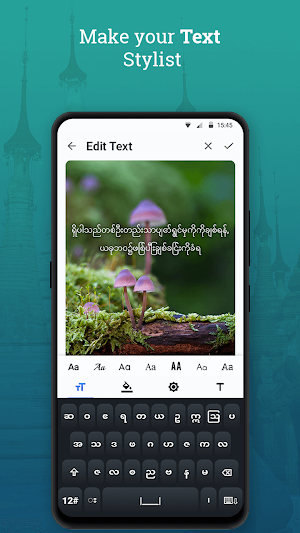 Write Burmese Text on photo Screenshot 3