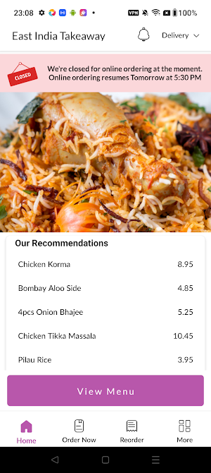 East India Takeaway Screenshot 1
