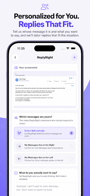 ReplyRight: AI Reply Assistant Screenshot 1