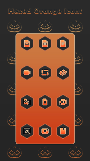 Halloween Hexed Orange Icons Screenshot 1