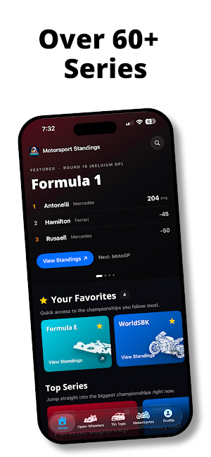 Motorsport Standings Screenshot 0