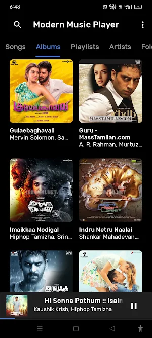 Modern Music Player Screenshot 2