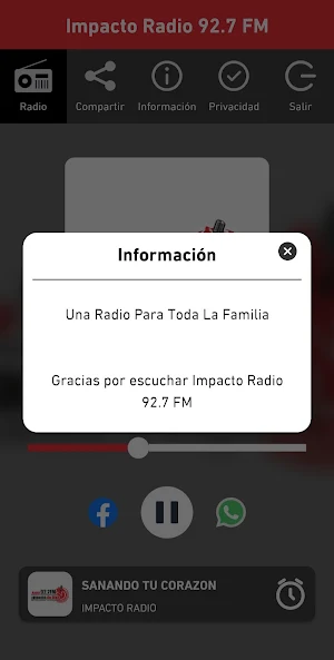 Impacto Radio 92.7 FM Screenshot 1