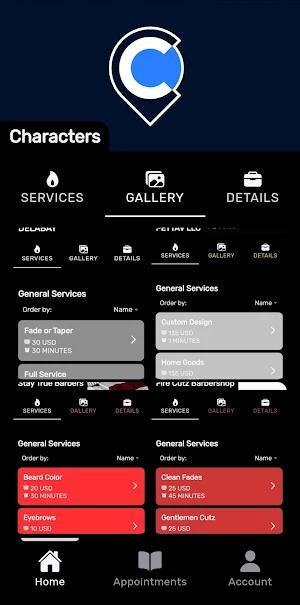 Characters Screenshot 1