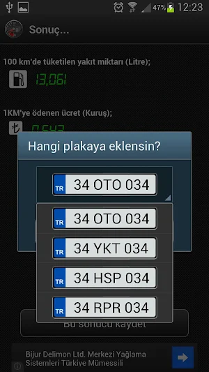 Oto Yakıt Hesaplama Screenshot 2