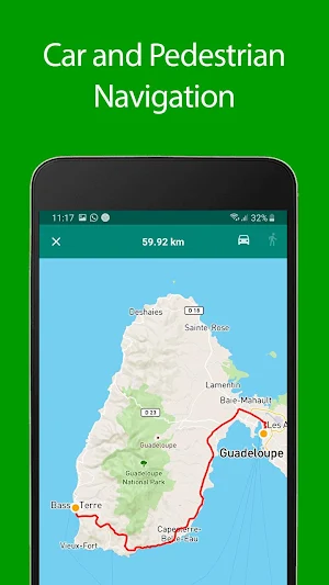 Guadeloupe Offline Map and Travel Guide Screenshot 1