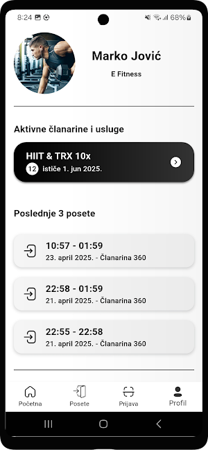 E Fitness Screenshot 3