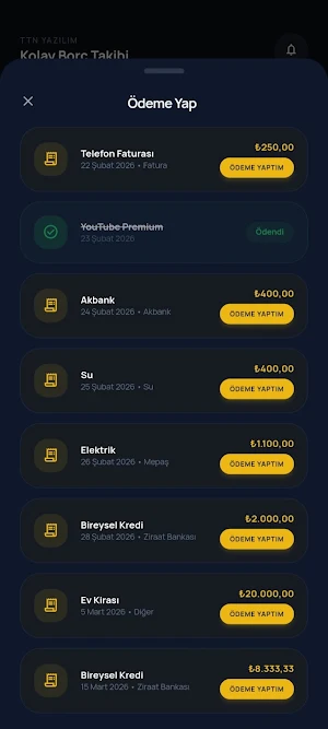 Kolay Borç Takibi Screenshot 3
