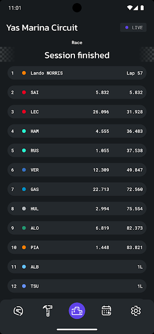Clutched | Real-Time F1 Data Screenshot 0