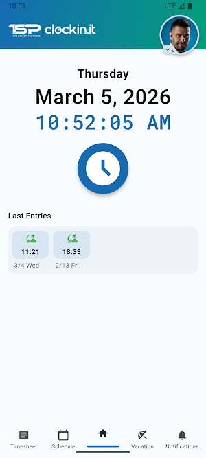 TSP Clockin Screenshot 0