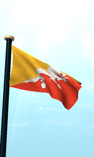 Bhutan Flag 3D Live Wallpaper Screenshot 1