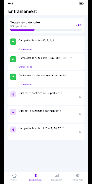 Test Psychotechniques Concours Screenshot 1