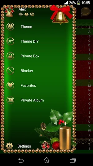 Merry Christmas Go SMS Theme Screenshot 1