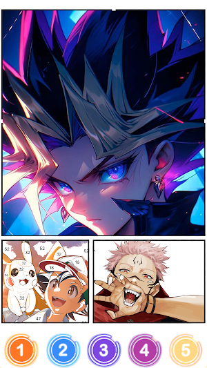 Happy Anime Coloring By Number Screenshot 3