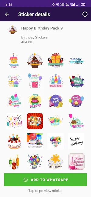 WASticker: Birthday Stickers Screenshot 1