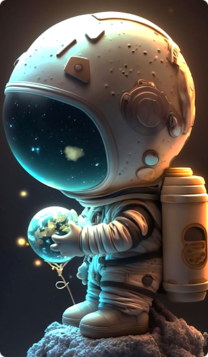 Astronaut Wallpaper Cute HD Screenshot 1