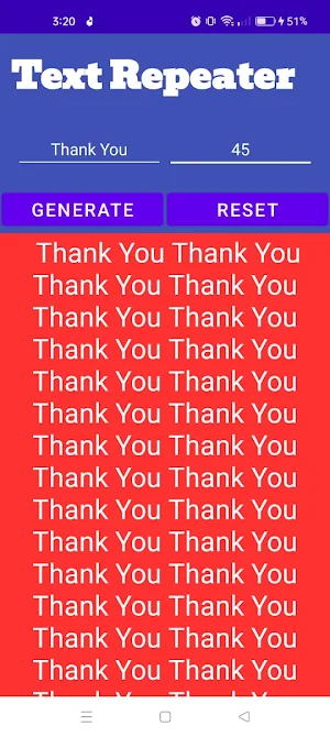 Text Repeater Screenshot 1