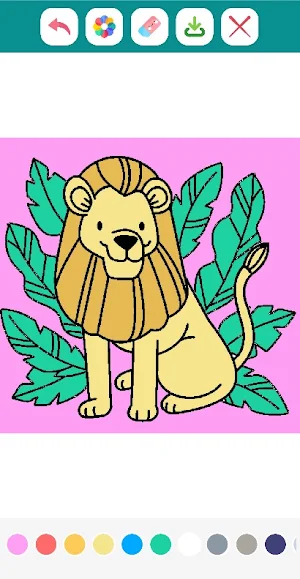 Cute Lion Coloring Book Screenshot 0