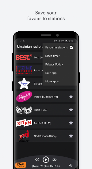 Ukrainian radio stations Screenshot 2
