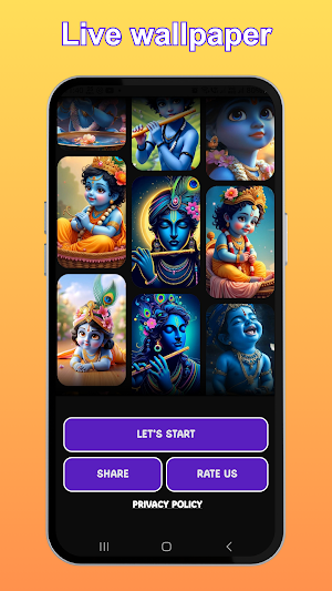 Lord Krishna Wallpaper Live 4k Screenshot 1