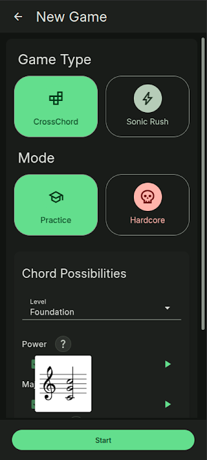 CrossChords - Ear Trainer Screenshot 2