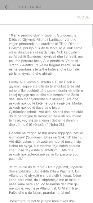 Tefsir Kurani Ibn Kethir shqip Screenshot 2