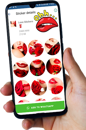 Adult Romantic Kiss Stickers Screenshot 1