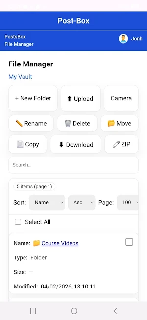 Posts Box Screenshot 1