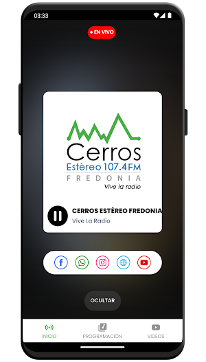 Cerros Estereo Fredonia Screenshot 2