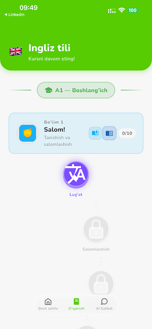 Lingoxon - Til O'rganish Screenshot 1