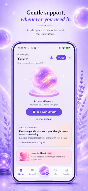 EMORA: Emotional Wellness Screenshot 1