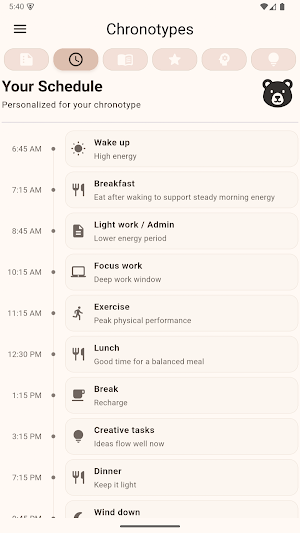 Chronotypes Screenshot 1