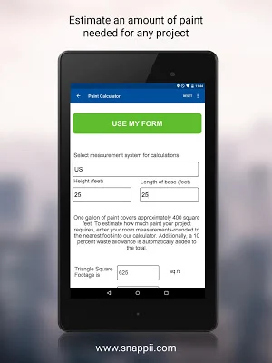 Construction Calculator Screenshot 2