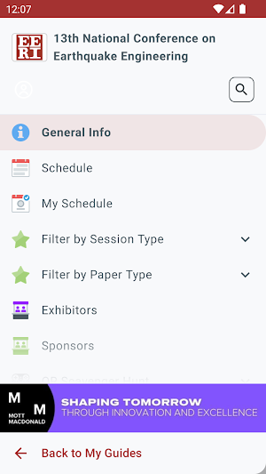 EERI Events Screenshot 1