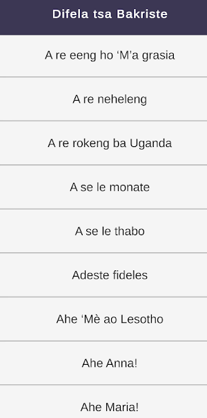 Difela tsa Bakriste(Catholic Hymns) Screenshot 0