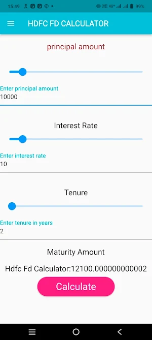 HDFC Personal Loan Calculator Screenshot 2