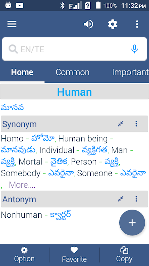 English To Telugu Dictionary Screenshot 2